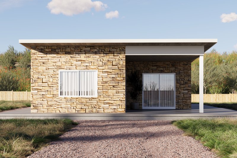 Dream House Plan - Exterior - Front Elevation 4 for Contemporary House Plan #1106-68 - 3 bed, 2 bath