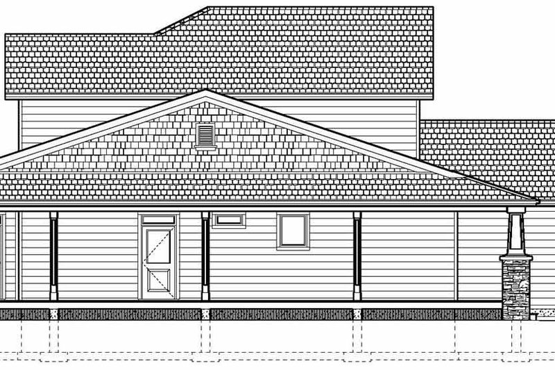 Dream House Plan - Exterior - Rear Elevation for Craftsman House Plan #126-210 - 3 bed, 2.5 bath