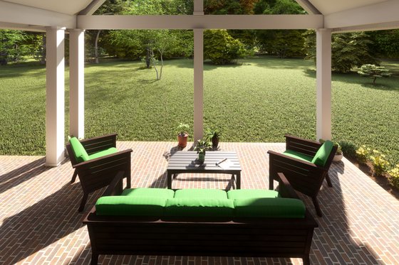 Exterior - Covered Porch 2 for Farmhouse House Plan #513-2221 - 3 bed, 3.5 bath