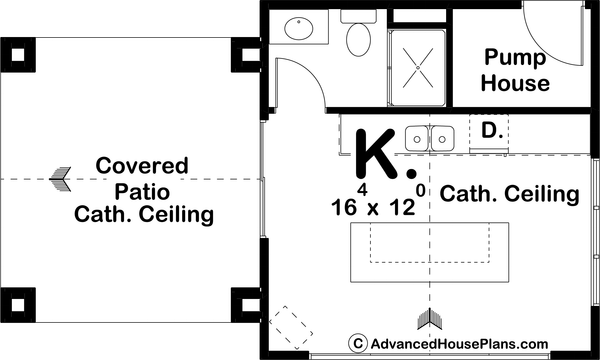 Beach Floor Plan - Main Floor Plan #455-283