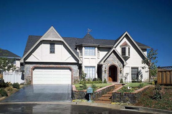 Exterior - Front Elevation for European House Plan #312-194 - 4 bed, 2.5 bath