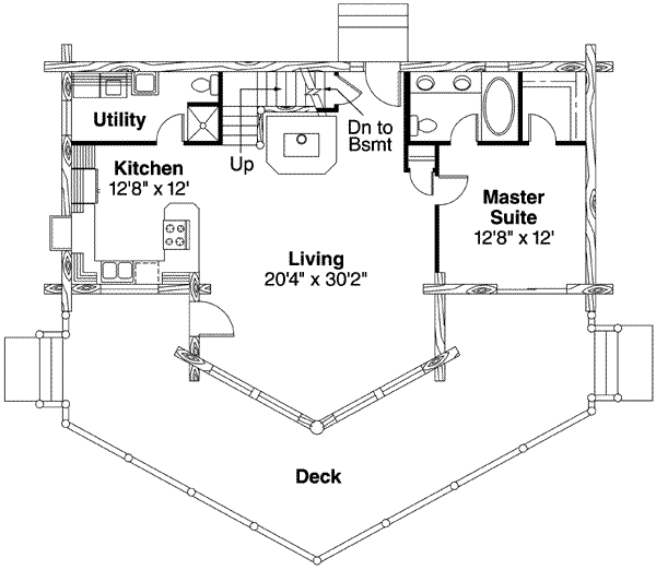 Architectural House Design - Cabin Floor Plan - Main Floor Plan #124-260