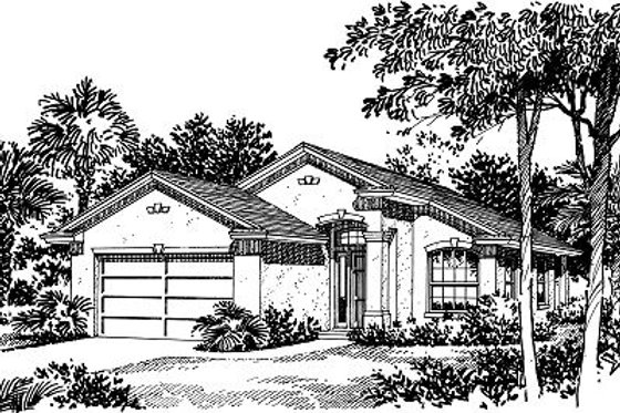 Exterior - Front Elevation for Modern House Plan #417-104 - 3 bed, 2 bath