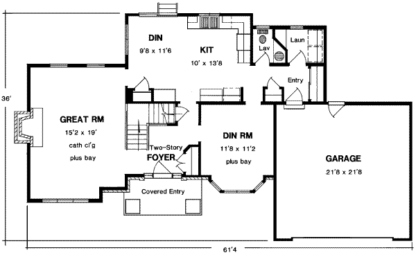 European Floor Plan - Main Floor Plan #316-120