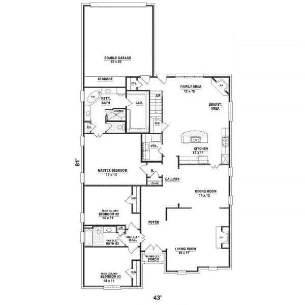 European Floor Plan - Main Floor Plan #81-360