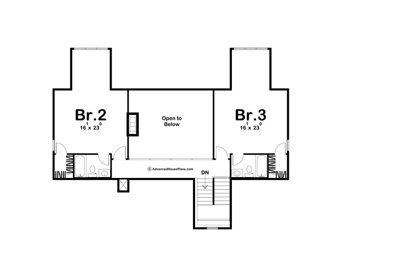Architectural House Design - Floor Plan - Upper Floor for Craftsman House Plan #455-310 - 3 bed, 3.5 bath