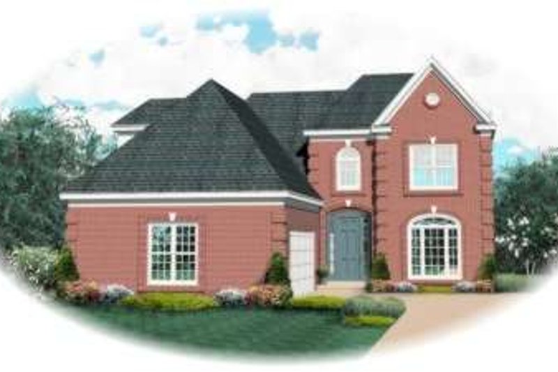 Exterior - Front Elevation 2 for European House Plan #81-937 - 3 bed, 2.5 bath