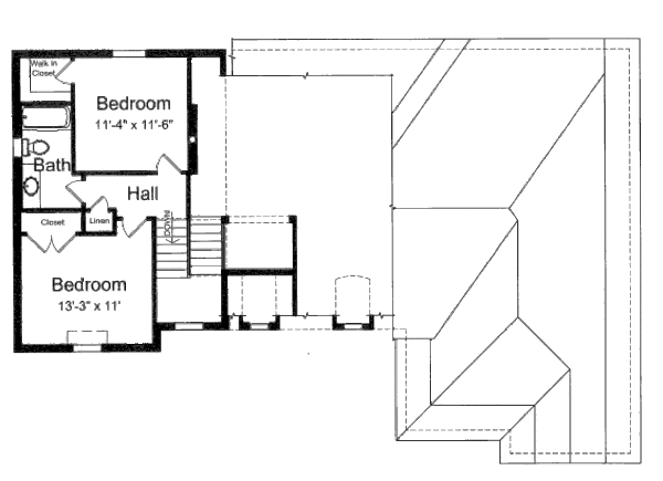 House Design - European Floor Plan - Upper Floor Plan #46-453