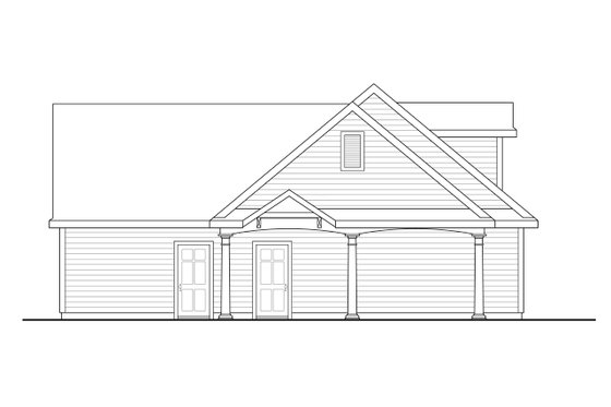 Exterior - Other Elevation for Traditional House Plan #124-1233, 0 bath