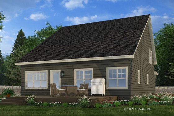 Exterior - Rear Elevation 1 for Craftsman House Plan #51-1347 - 4 bed, 3.5 bath