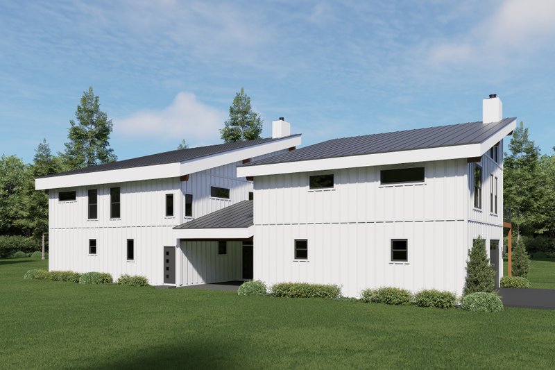 House Design - Exterior - Rear Elevation for Contemporary House Plan #932-1375 - 5 bed, 3.5 bath