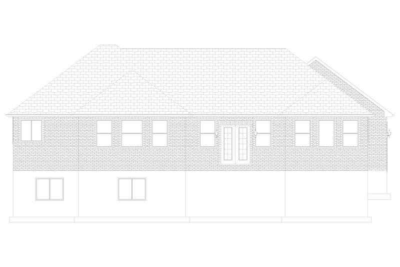 Dream House Plan - Exterior - Rear Elevation 1 for Traditional House Plan #1060-272 - 3 bed, 2.5 bath