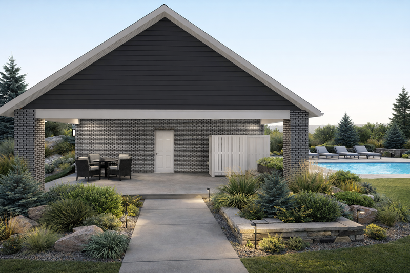 House Blueprint - Exterior - Other Elevation 2 for Traditional House Plan #1060-485, 1 bath