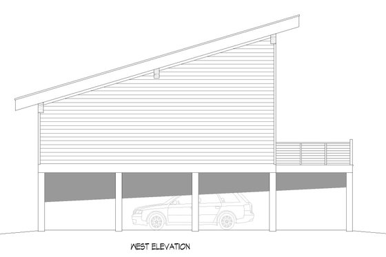 Exterior - Other Elevation for Beach House Plan #932-826 - 2 bed, 1 bath