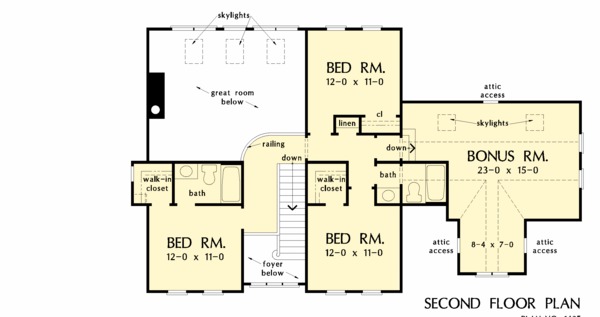 Dream House Plan - Farmhouse Floor Plan - Upper Floor Plan #929-1039