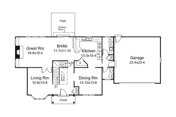 Dream House Plan - Traditional Floor Plan - Main Floor Plan #57-660