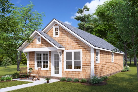 Exterior - Other Elevation for Cottage House Plan #513-2234 - 3 bed, 1 bath