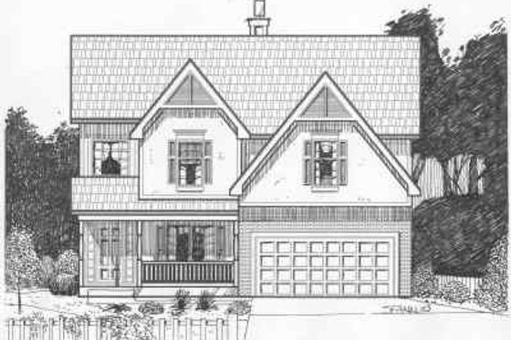 Exterior - Front Elevation for Traditional House Plan #6-139 - 4 bed, 2.5 bath