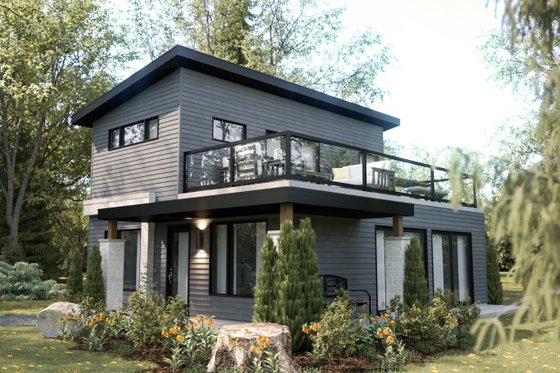 Exterior - Other Elevation for Modern House Plan #23-2831 - 2 bed, 2 bath