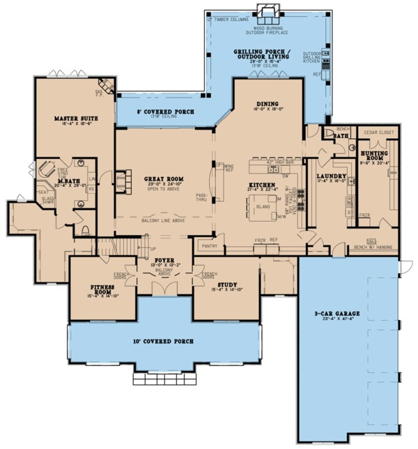 Home Plan - European Floor Plan - Main Floor Plan #923-78