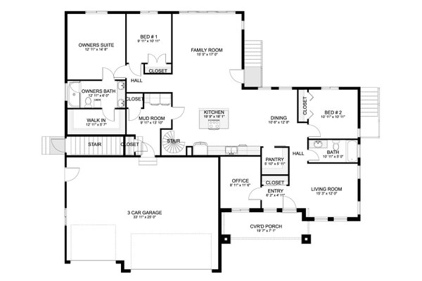 Architectural House Design - Ranch Floor Plan - Main Floor Plan #1060-400