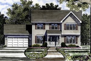 Country Exterior - Front Elevation Plan #316-102