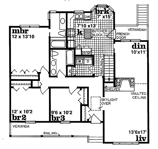 Traditional Floor Plan - Main Floor Plan #47-148