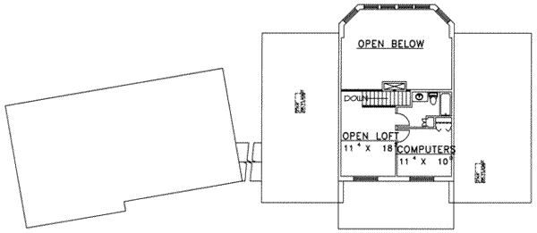 Modern Floor Plan - Upper Floor Plan #117-179