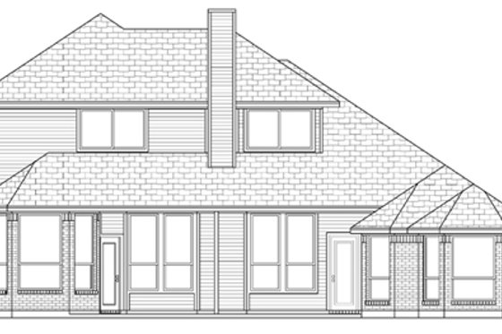 Exterior - Rear Elevation for Traditional House Plan #84-502 - 3 bed, 2.5 bath