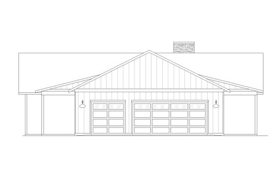 Exterior - Other Elevation 1 for Ranch House Plan #1105-19 - 4 bed, 2 bath