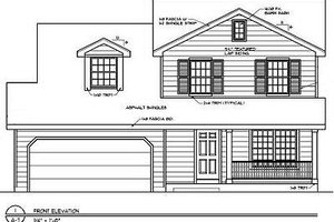 Exterior - Other Elevation for Farmhouse House Plan #116-189 - 4 bed, 2.5 bath