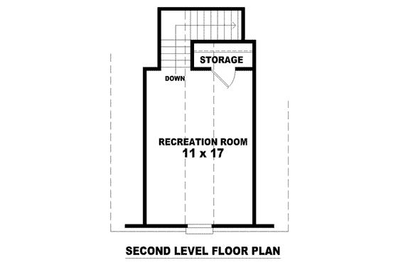 Floor Plan - Upper Floor for European House Plan #81-1429 - 3 bed, 2 bath