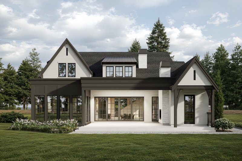 Dream House Plan - Exterior - Rear Elevation for European House Plan #1114-13 - 4 bed, 3.5 bath
