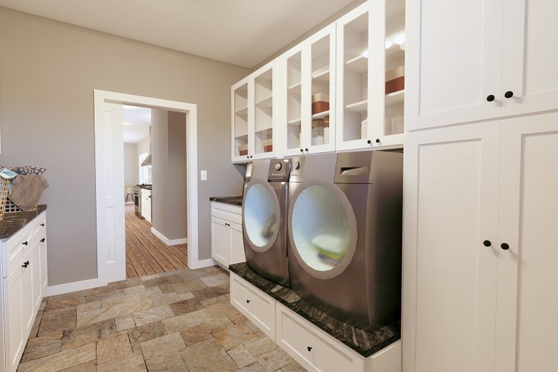 Architectural House Design - Interior - Laundry for Farmhouse House Plan #44-293 - 3 bed, 2.5 bath