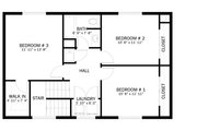 Farmhouse Style House Plan - 4 Beds 2 Baths 1613 Sq/Ft Plan #1060-235 