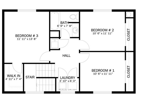Architectural House Design - Farmhouse Floor Plan - Upper Floor Plan #1060-235