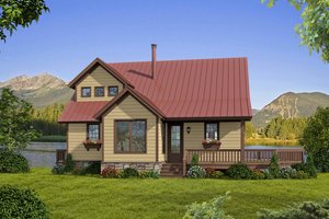 Country Exterior - Front Elevation Plan #932-9