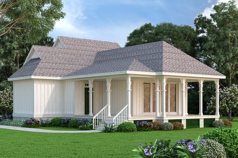 Architectural House Design - Exterior - Front Elevation 3 for Craftsman House Plan #45-588 - 1 bed, 1.5 bath