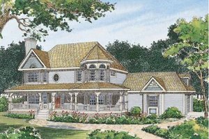 Victorian Exterior - Front Elevation Plan #72-137