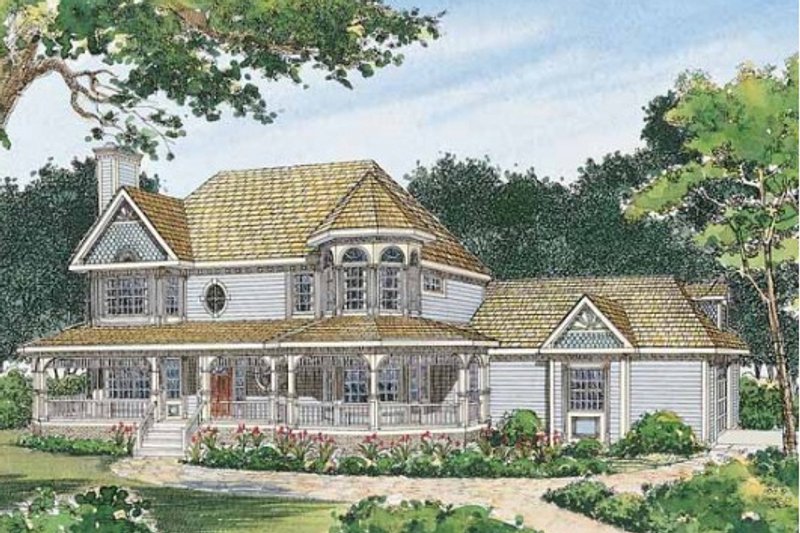 Dream House Plan - Victorian Exterior - Front Elevation Plan #72-137