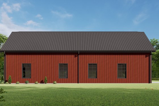 Exterior - Rear Elevation for Barndominium House Plan #1092-52 - 4 bed, 3 bath
