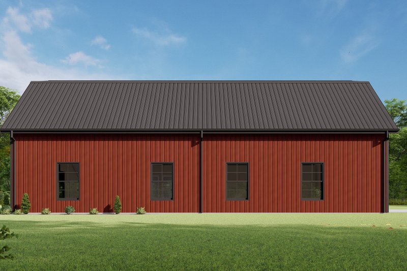 Architectural House Design - Exterior - Rear Elevation for Barndominium House Plan #1092-52 - 4 bed, 3 bath