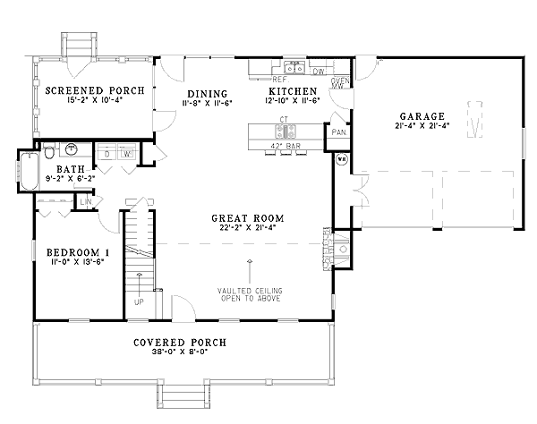 Country Floor Plan - Main Floor Plan #17-566
