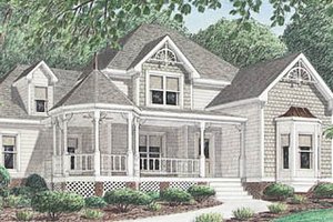 Victorian Exterior - Front Elevation Plan #34-111