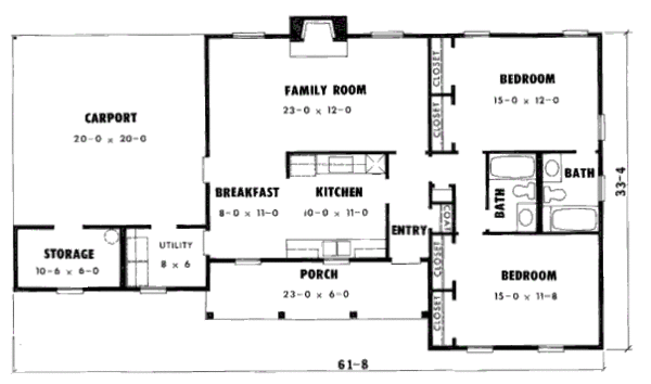 Country Floor Plan - Main Floor Plan #10-121