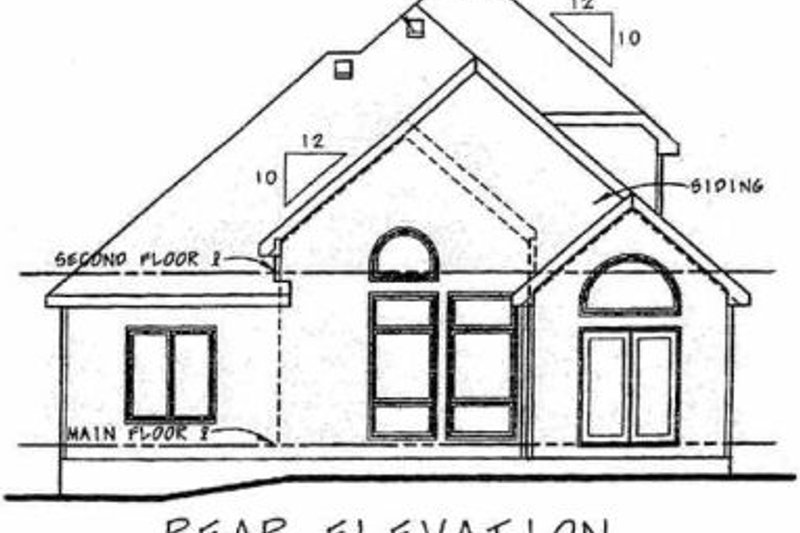 Dream House Plan - Exterior - Rear Elevation for European House Plan #20-1408 - 3 bed, 2.5 bath