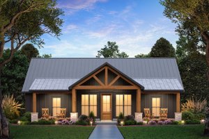 Barndominium Exterior - Front Elevation Plan #1074-114