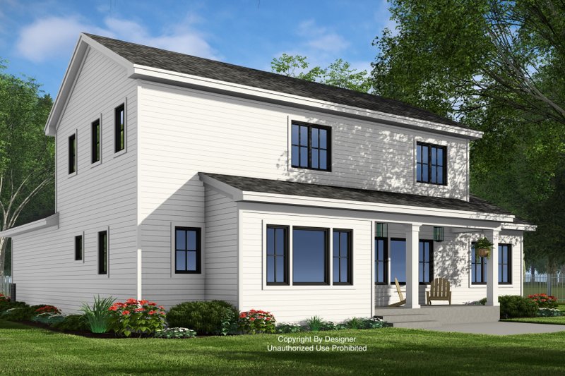 House Design - Exterior - Rear Elevation 1 for Farmhouse House Plan #51-1377 - 3 bed, 2.5 bath