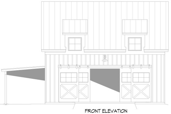 Exterior - Front Elevation 3 for Farmhouse House Plan #932-1002, 0 bath