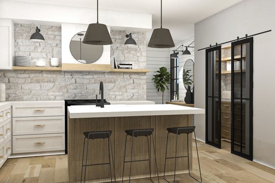 Interior - Kitchen for Farmhouse House Plan #23-2729 - 3 bed, 1 bath